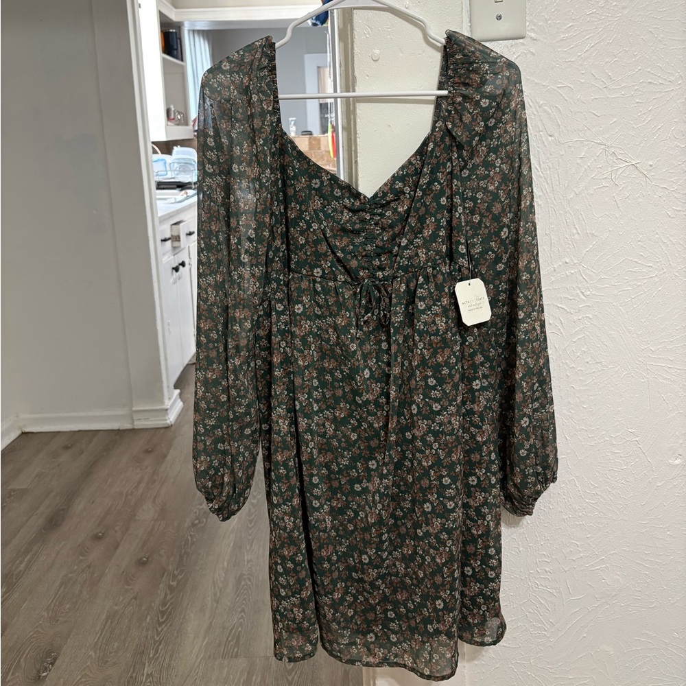Altar'd State Floral Long Sleeve Dress